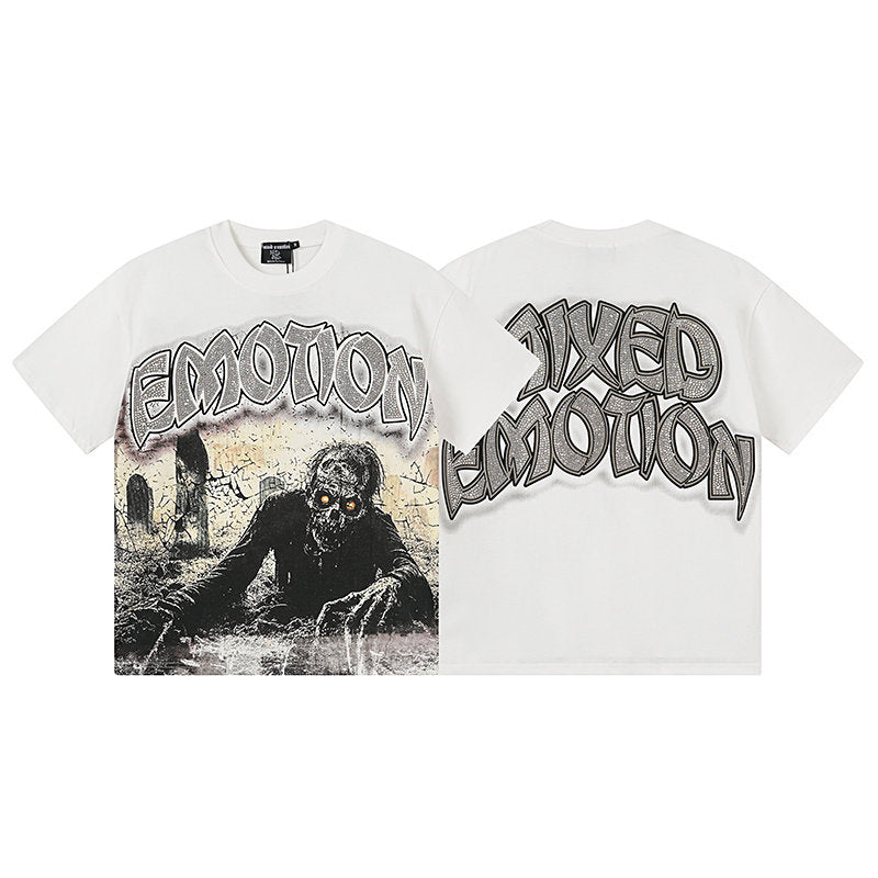 MIXED EMOTION Retro Dark‑Horror T‑Shirt