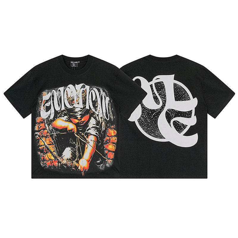 MIXED EMOTION Vintage Gothic Art T‑Shirt