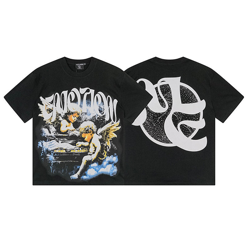 MIXED EMOTION Angel Piano Graphic Tee