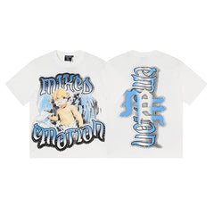 MIXED EMOTION Vintage Angel Art T‑Shirt