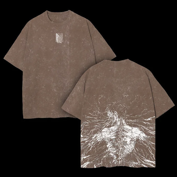 EREN FREEDOM VINTAGE UINSEX OVERSIZE TEE